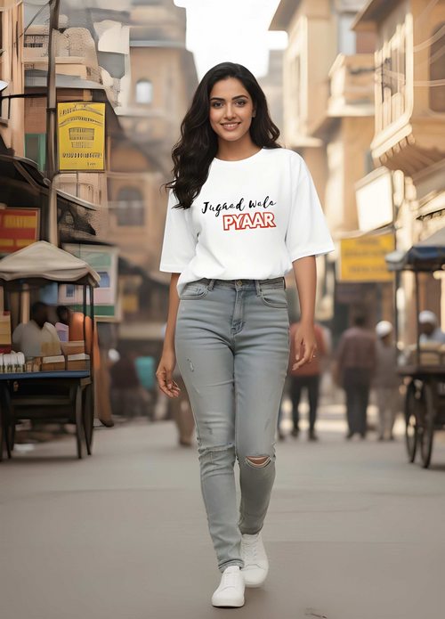 Jugaad wala Pyaar Unisex Oversized Classic T-Shirt