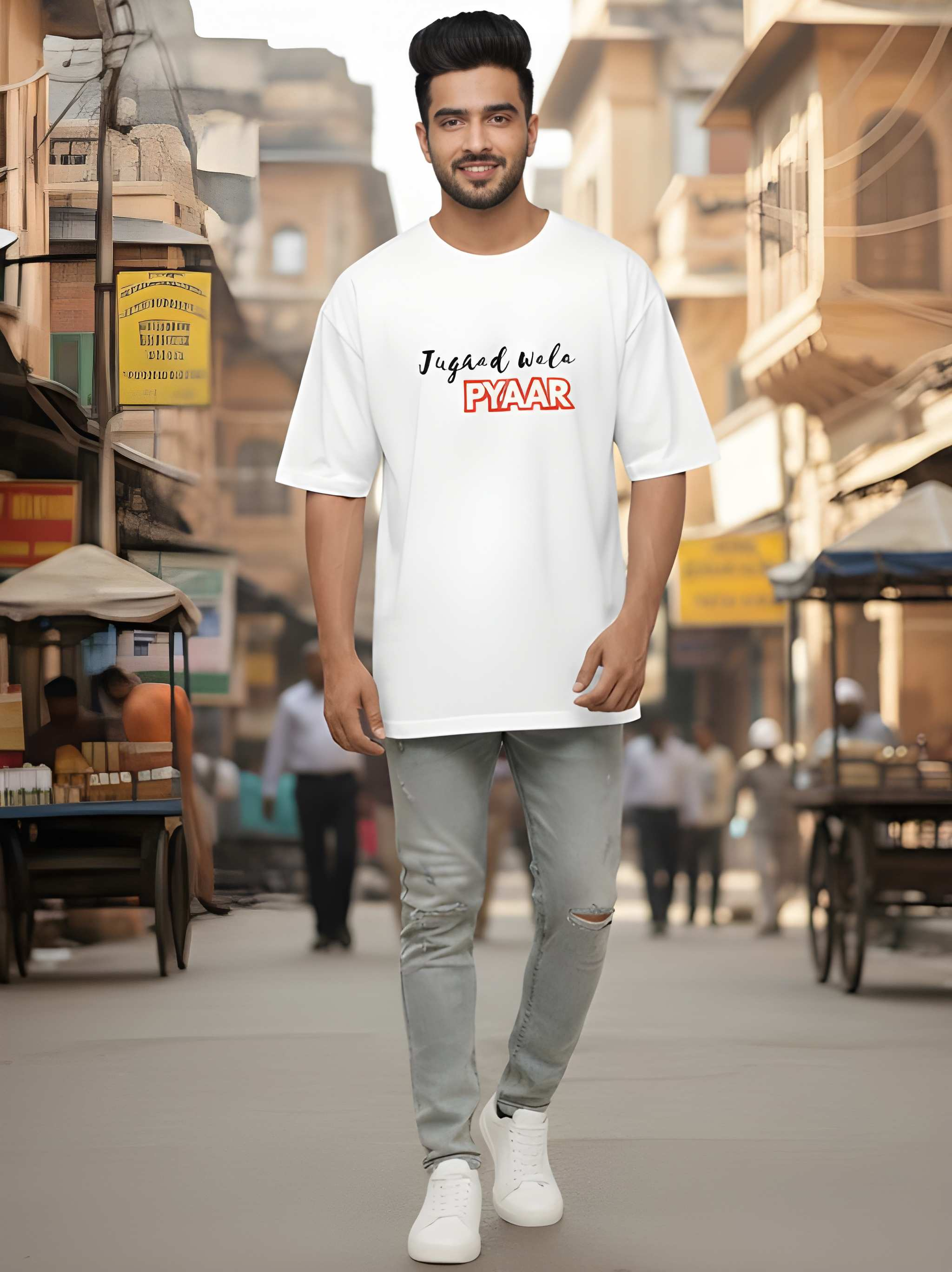 Jugaad wala Pyaar Unisex Oversized Classic T-Shirt